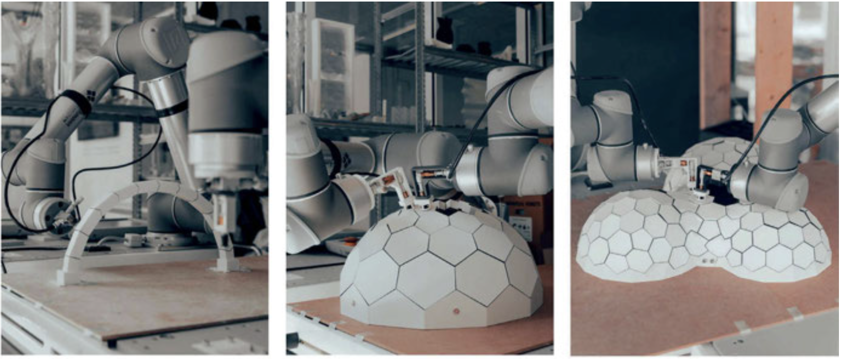 Multi-robotic Assembly of Discrete Shell Structures